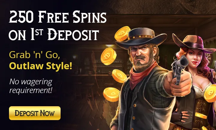 250 free spins on 1st deposit